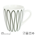 Caneca luxuosa simples 10oz do decalque da geometria